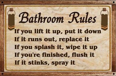 Bathroom rules