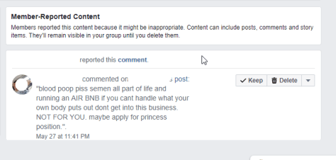 Blacklist reported comment May 31