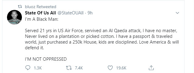 Black man and not oppressed